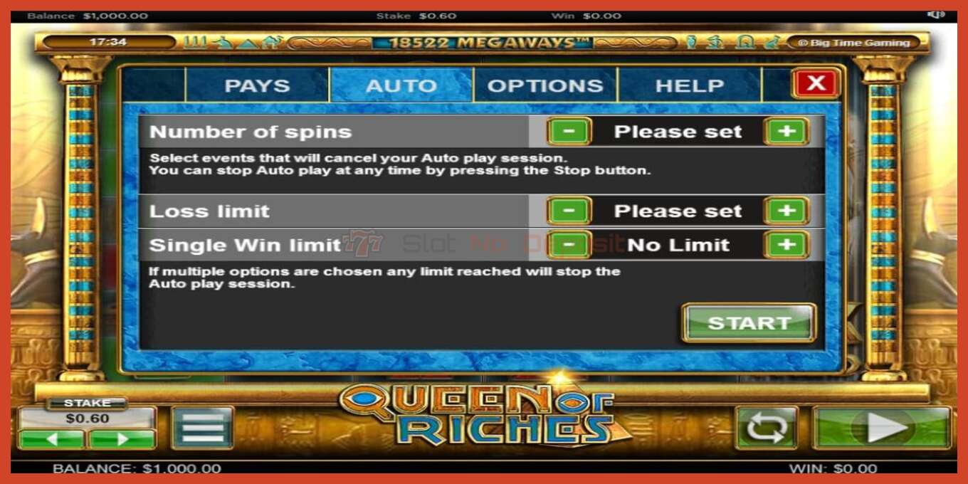 Slot screenshot: Queen of Riches no deposit, number - 7