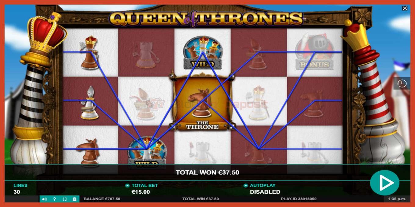 Slot screenshot: Queen of Thrones no deposit, number - 4