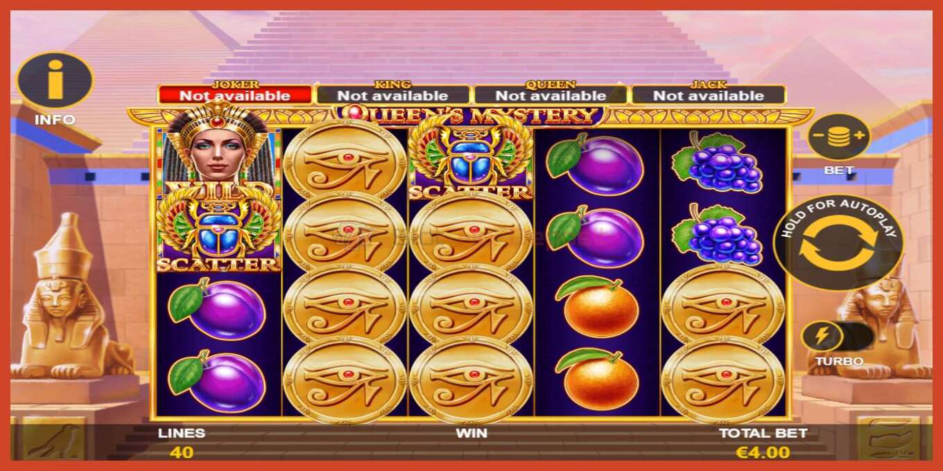 Slot screenshot: Queens Mystery no deposit, number - 2