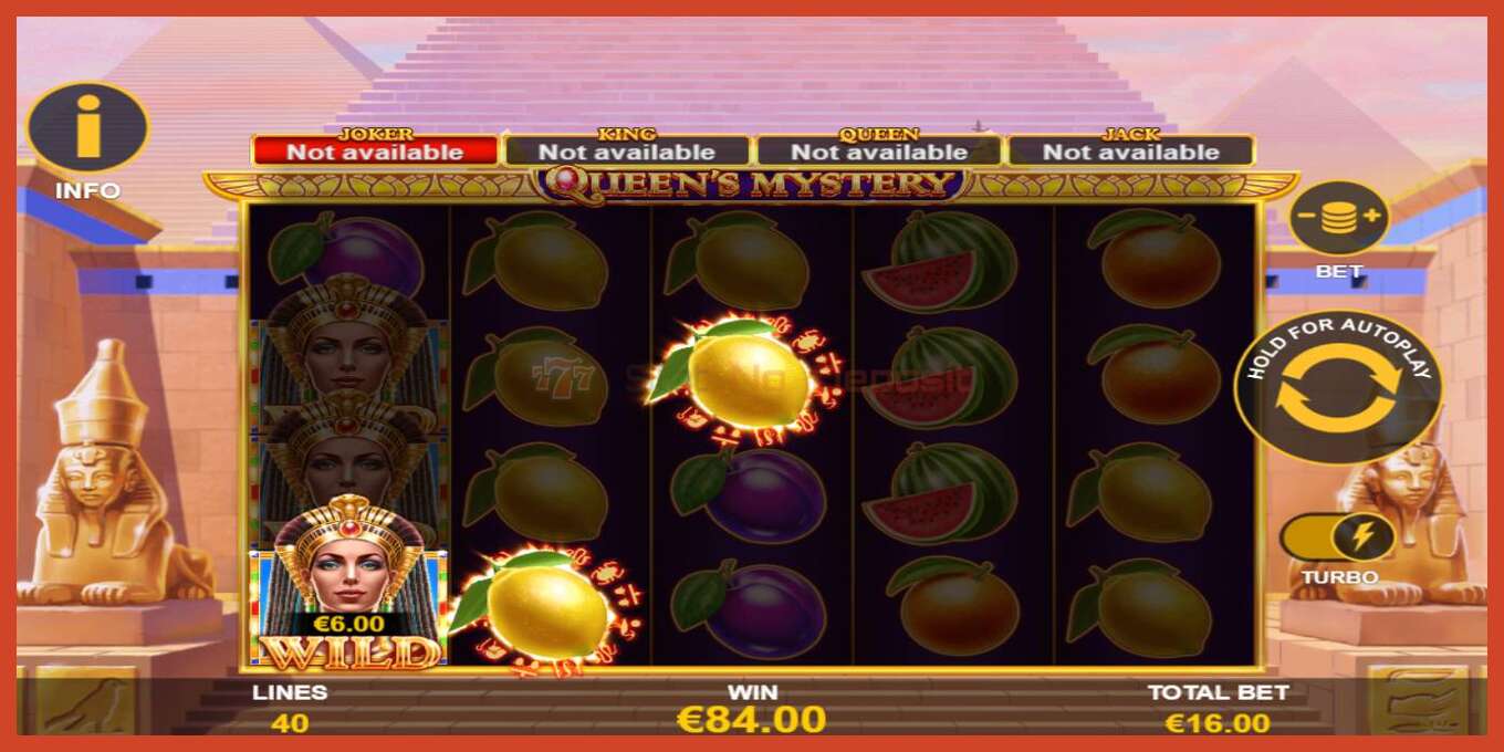 Slot screenshot: Queens Mystery no deposit, number - 3