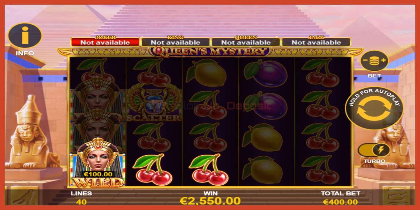 Slot screenshot: Queens Mystery no deposit, number - 6