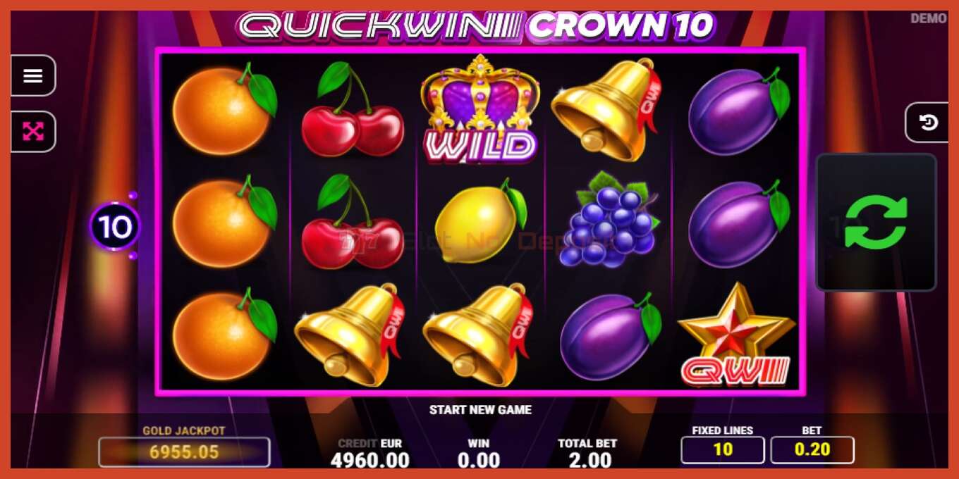 Captură de ecran pentru slot: Quick Win Crown 10 fara depozit, număr - 2