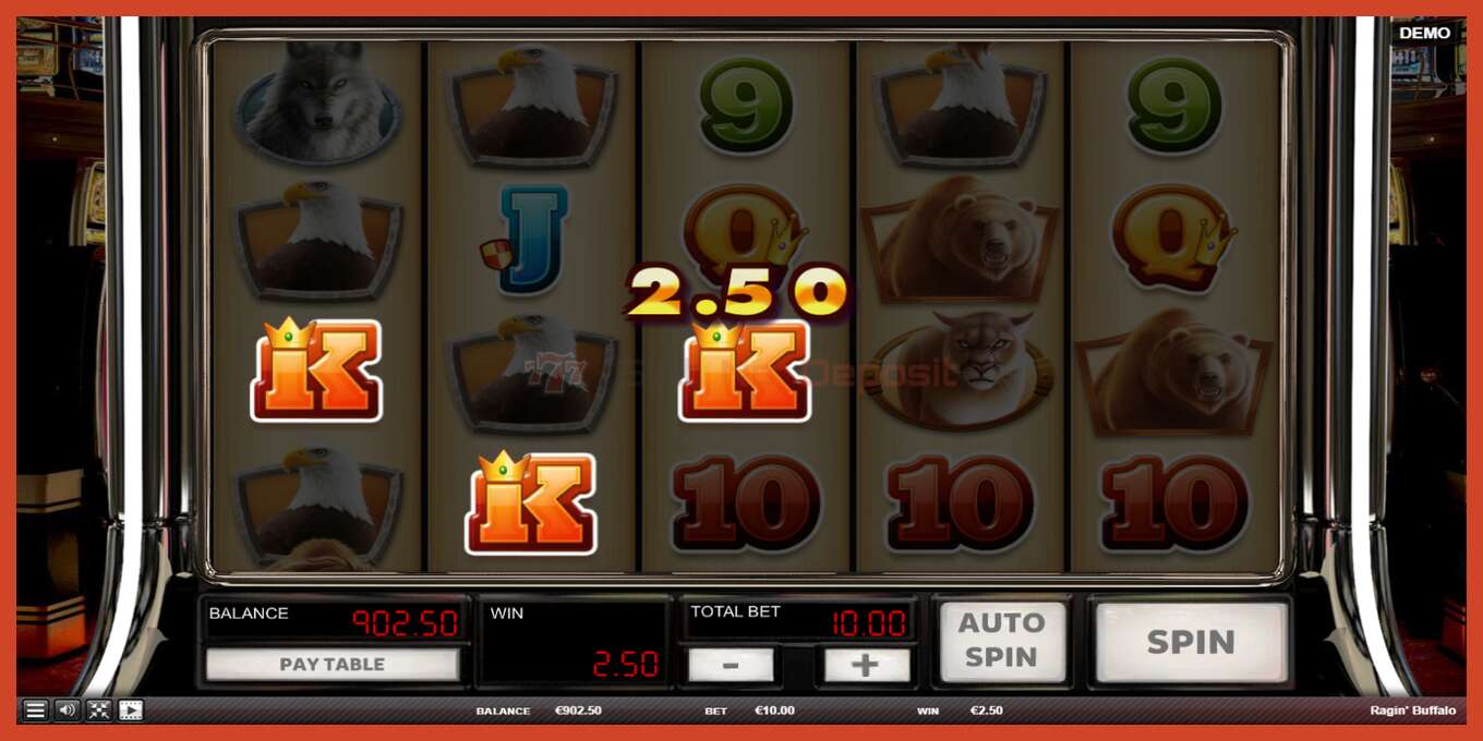 Slot screenshot: Ragin Buffalo no deposit, number - 3