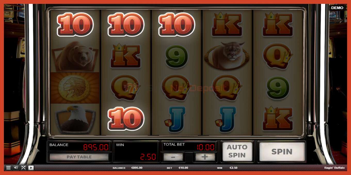 Slot screenshot: Ragin Buffalo no deposit, number - 4