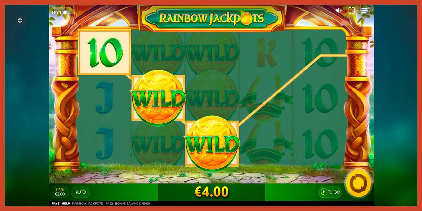 Slot screenshot: Rainbow Jackpots no deposit, number - 4