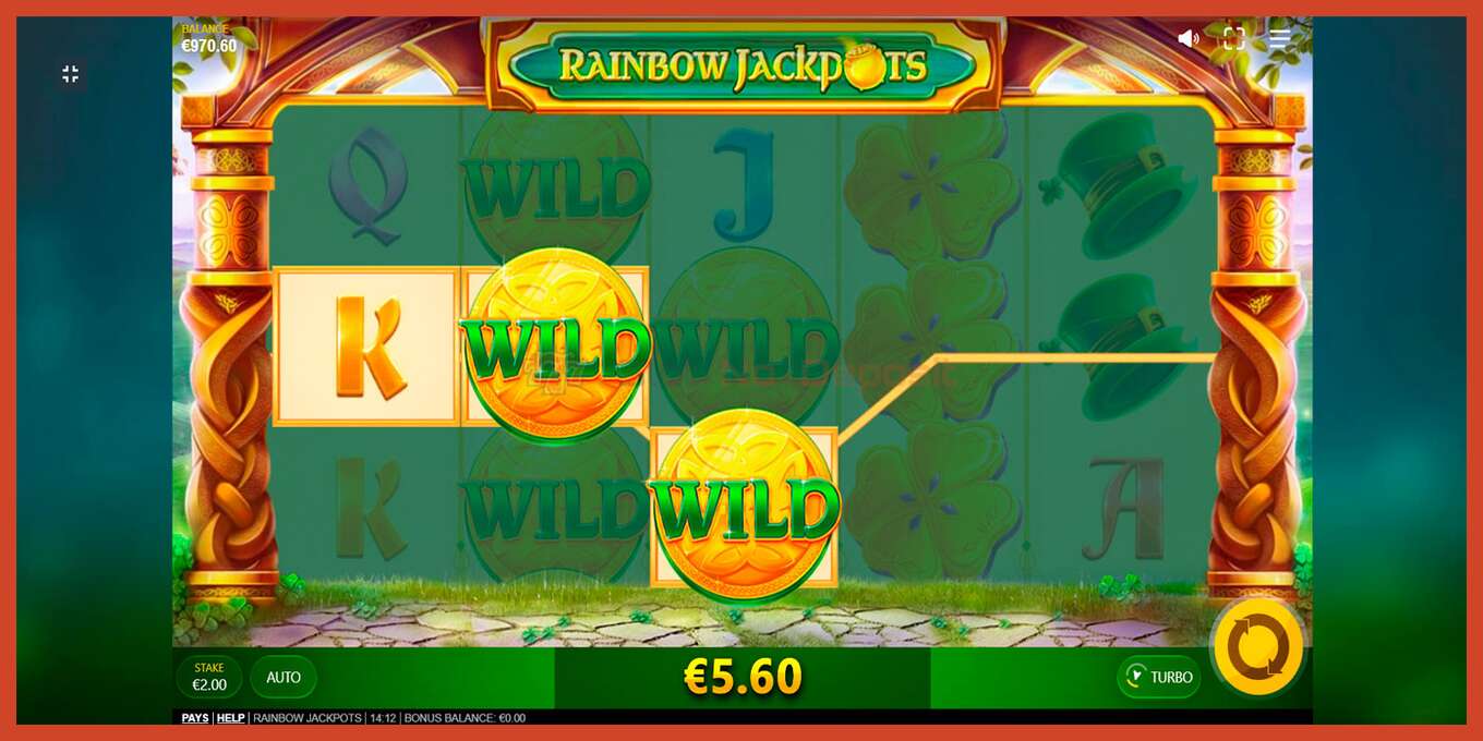 Slot screenshot: Rainbow Jackpots no deposit, number - 6