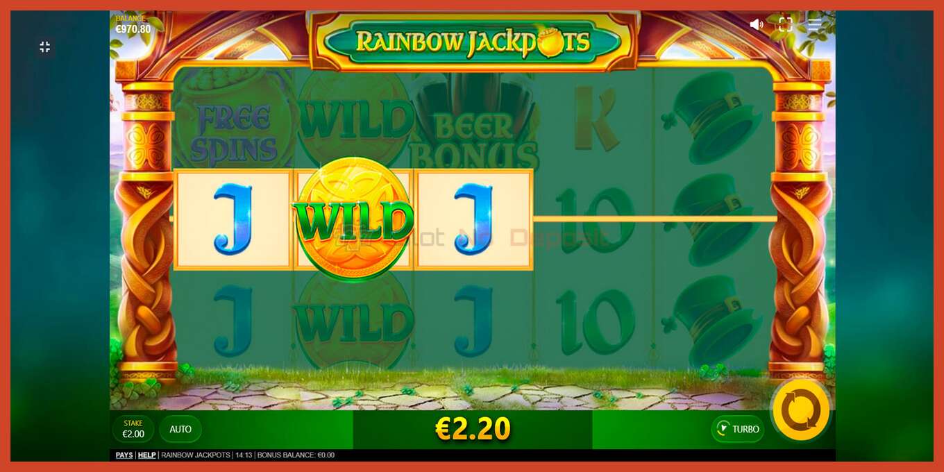 Slot screenshot: Rainbow Jackpots no deposit, number - 7