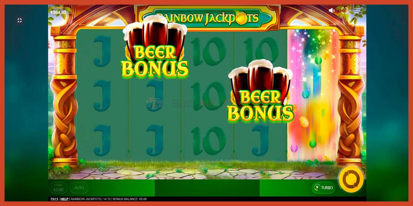 Slot screenshot: Rainbow Jackpots no deposit, number - 8