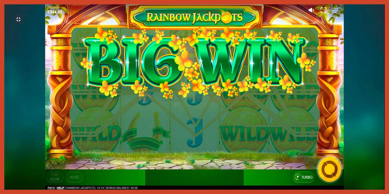 Slot screenshot: Rainbow Jackpots no deposit, number - 9