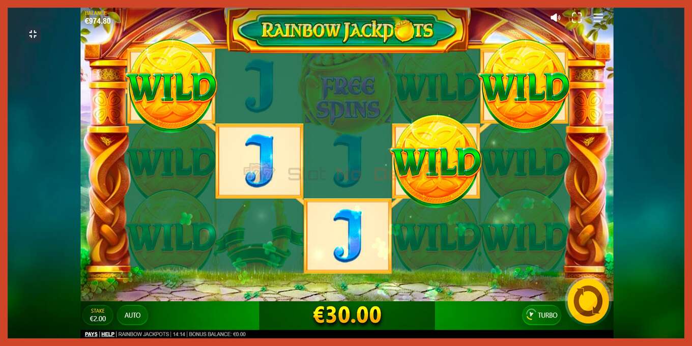 Slot screenshot: Rainbow Jackpots no deposit, number - 10