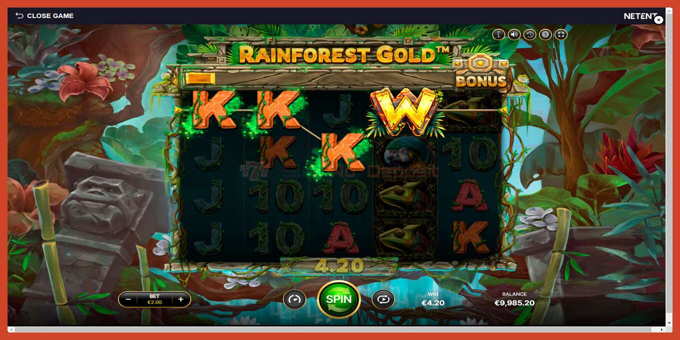 Slot skrinshoti: Rainforest Gold depozit yoq, raqam - 3