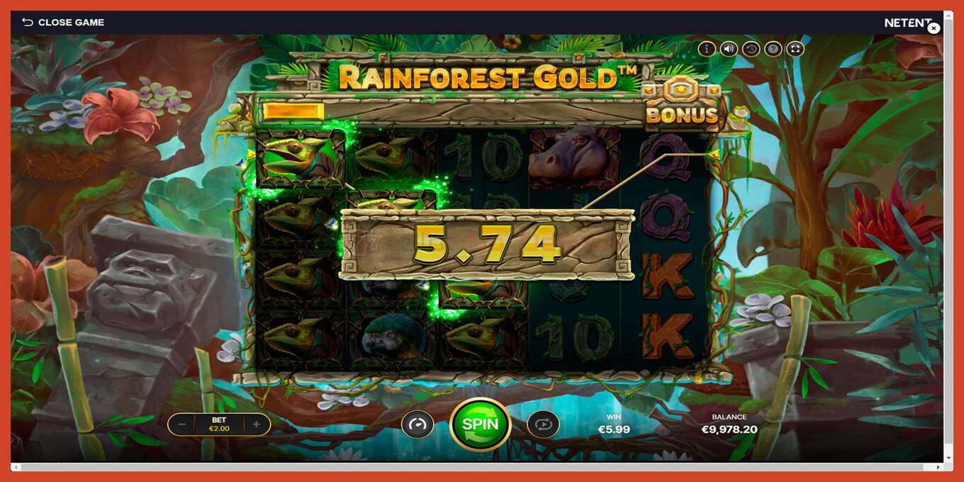 Slot skrinshoti: Rainforest Gold depozit yoq, raqam - 4