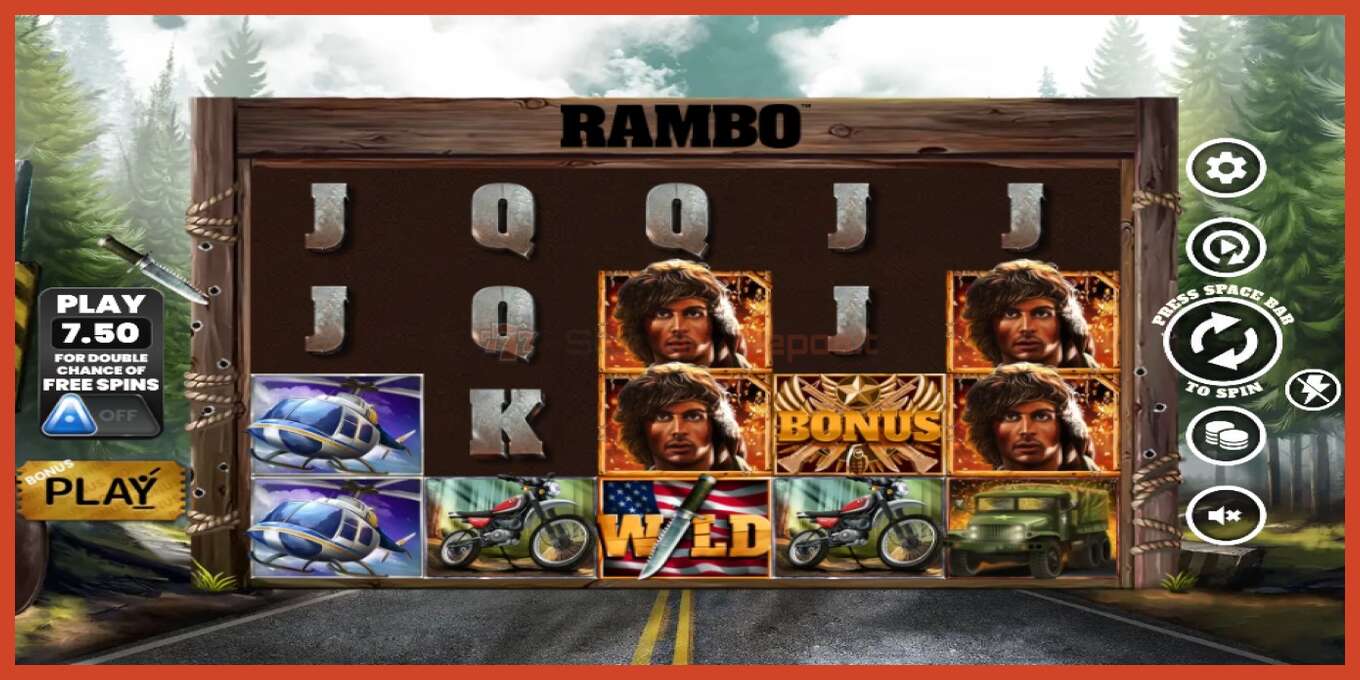 Slot screenshot: Rambo no deposit, number - 1