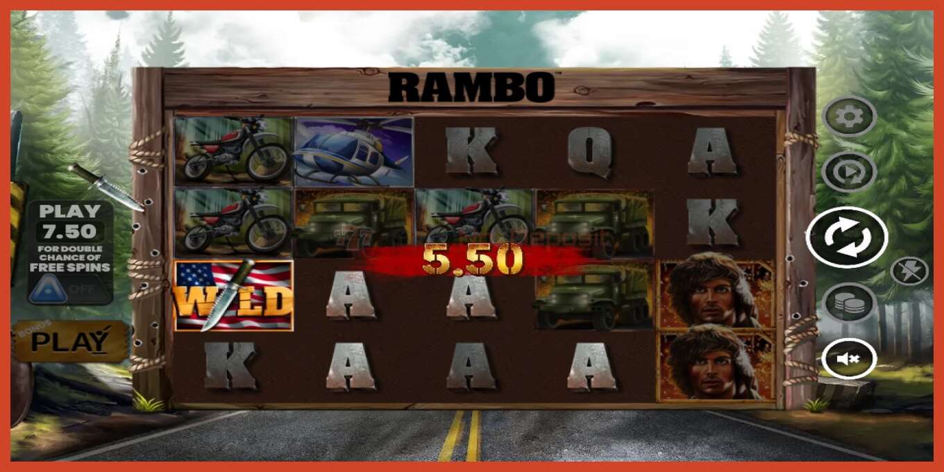 Slot screenshot: Rambo no deposit, number - 2