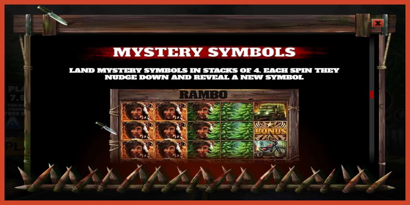 Slot screenshot: Rambo no deposit, number - 3