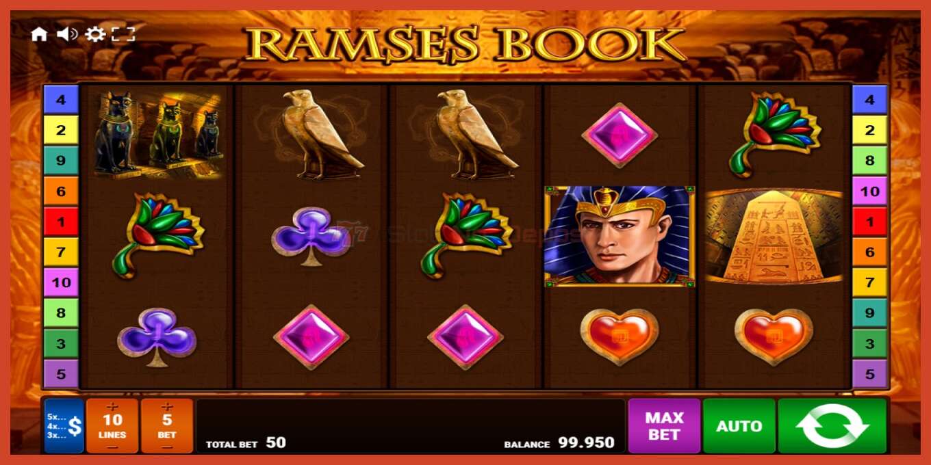 Slot screenshot: Ramses Book nincs letét, szám - 1