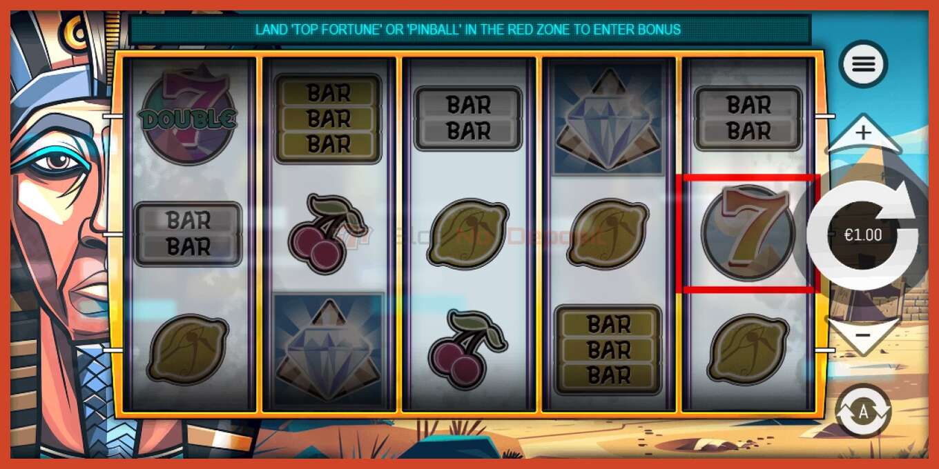 Slot screenshot: Ramses Retro no deposit, number - 1