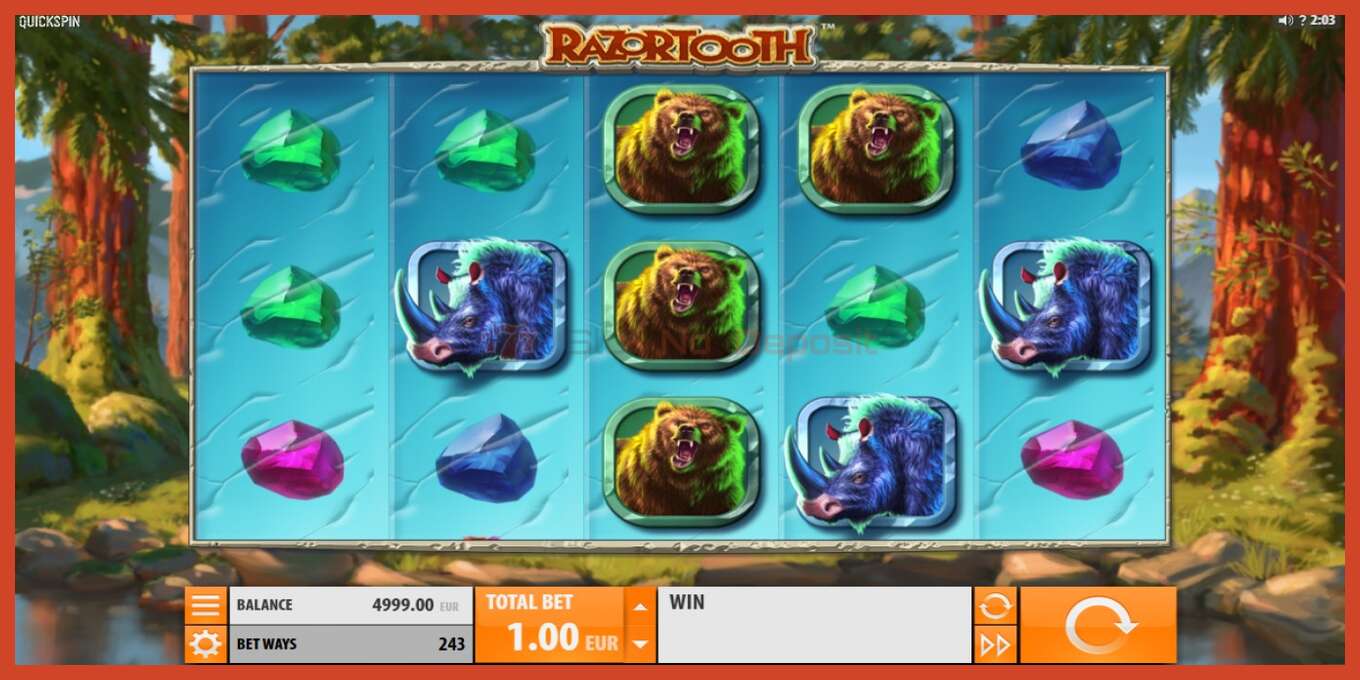 Slot screenshot: Razortooth no deposit, number - 2