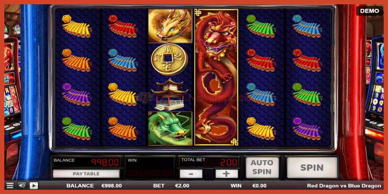 Slot screenshot: Red Dragon vs Blue Dragon no deposit, number - 2