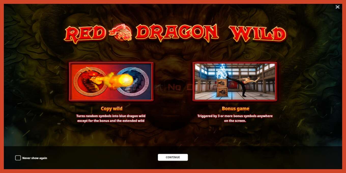 Tangkapan layar slot: Red Dragon Wild tidak ada setoran, nomor - 2