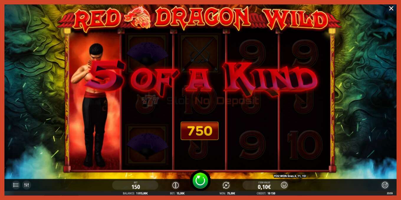 Tangkapan layar slot: Red Dragon Wild tidak ada setoran, nomor - 3