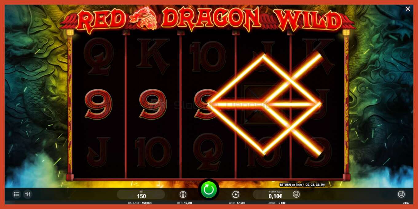 Slot screenshot: Red Dragon Wild no deposit, number - 4