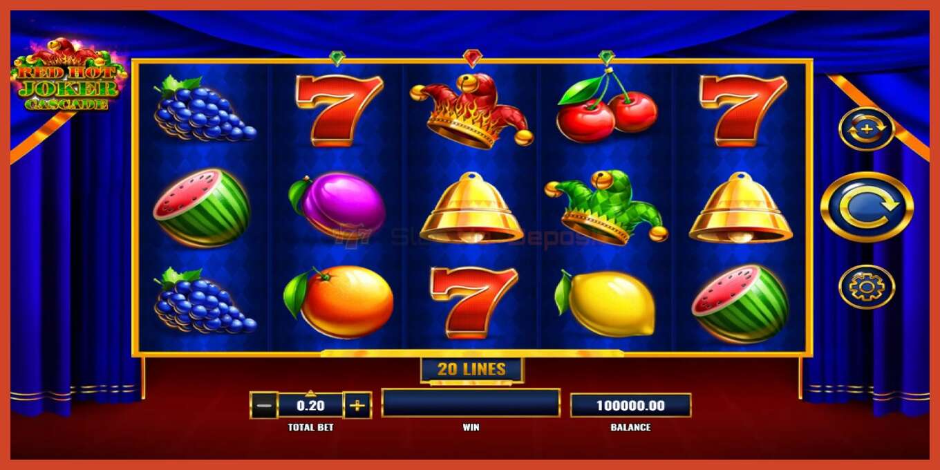 Slot screenshot: Red Hot Joker Cascade bez depozita, broj - 1