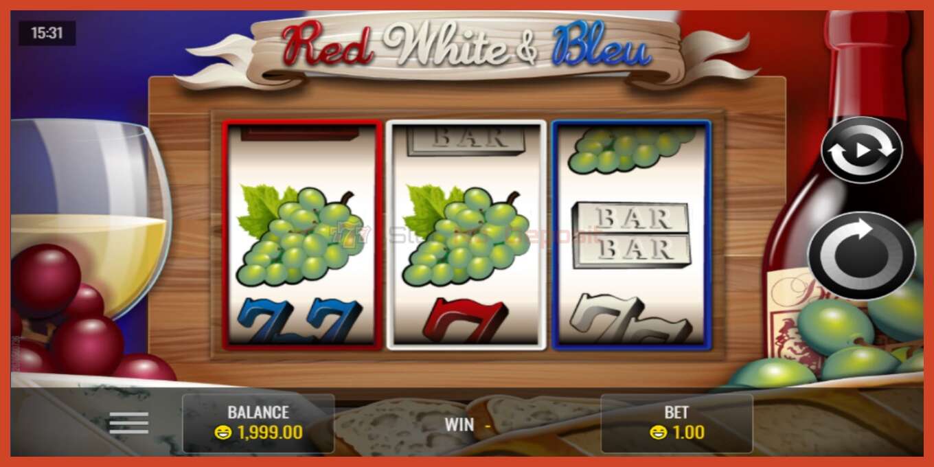 Slot screenshot: Red White & Bleu no deposit, number - 1