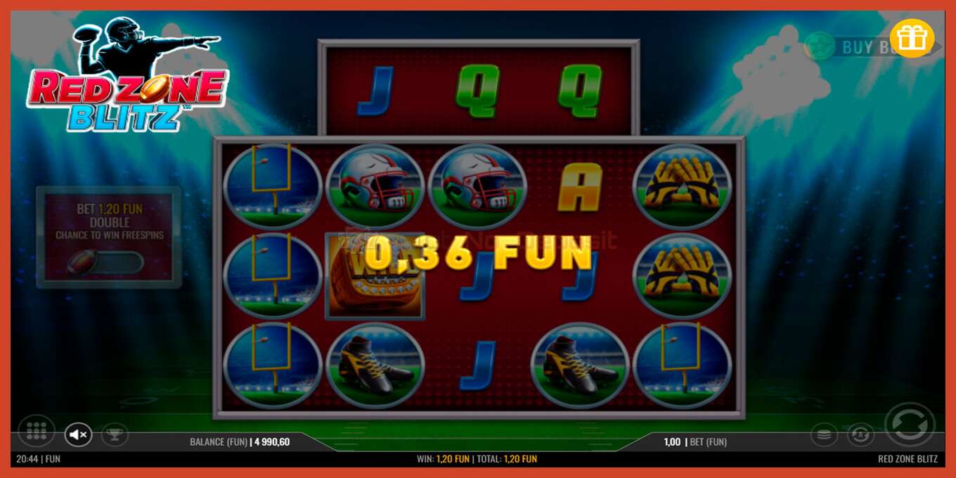 Slot screenshot: Red Zone Blitz no deposit, number - 2