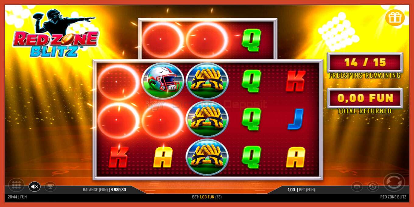 Slot screenshot: Red Zone Blitz no deposit, number - 3