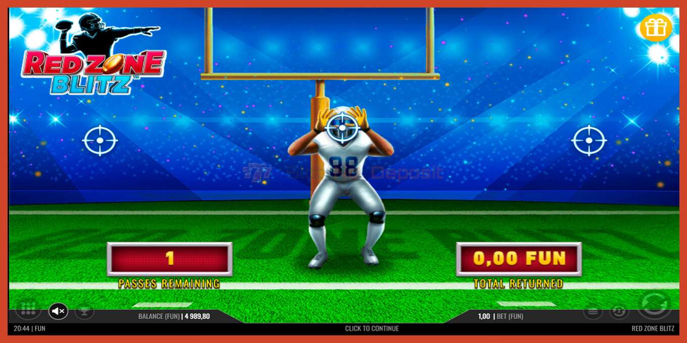 Slot screenshot: Red Zone Blitz no deposit, number - 4