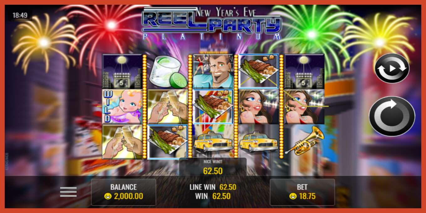 Slot screenshot: Reel Party no deposit, number - 3