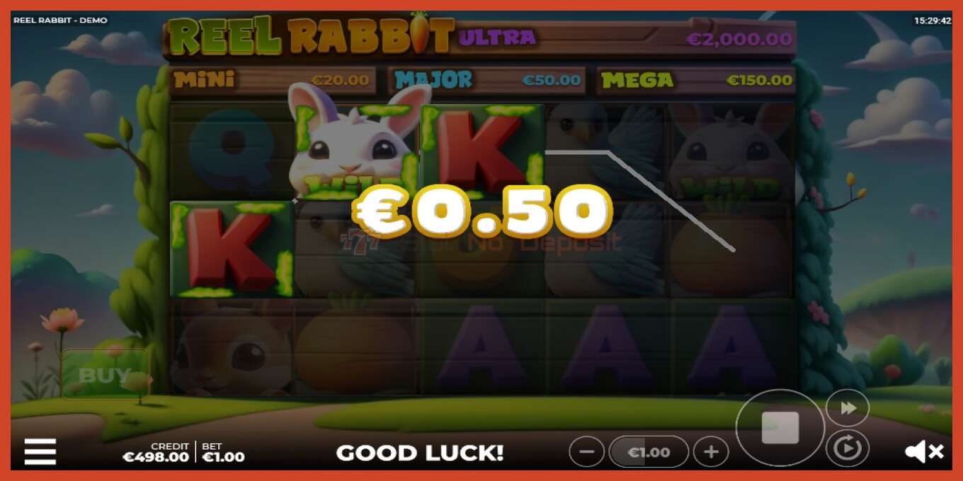 Slot screenshot: Reel Rabbit nincs letét, szám - 3