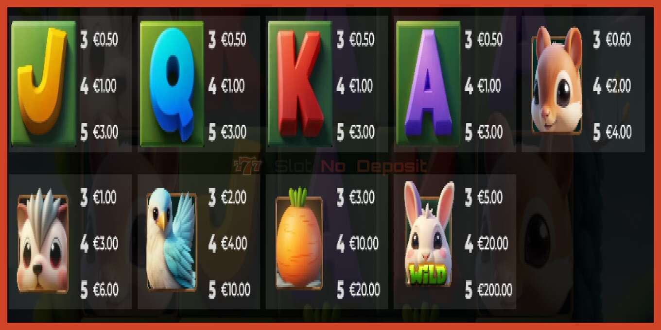 Slot screenshot: Reel Rabbit nincs letét, szám - 4