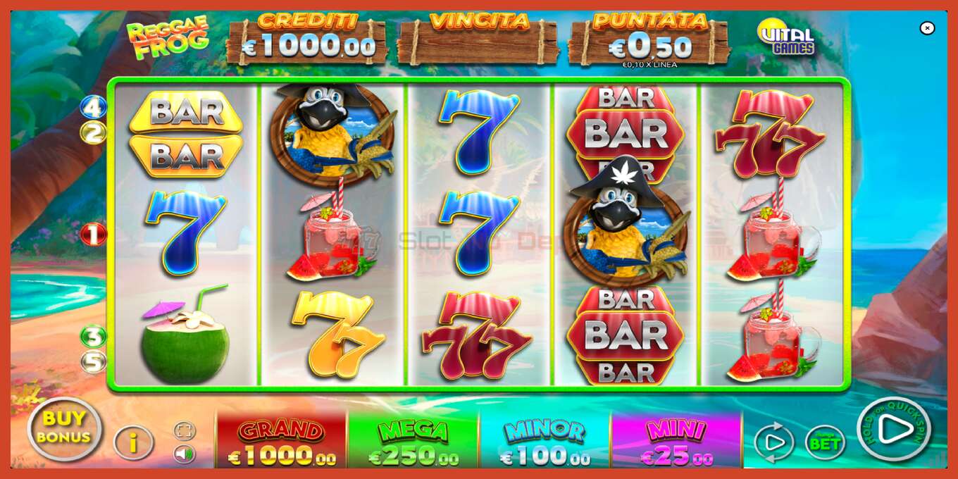 Captură de ecran pentru slot: Reggae Frog fara depozit, număr - 1