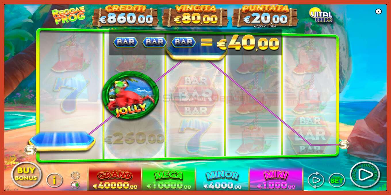 Captură de ecran pentru slot: Reggae Frog fara depozit, număr - 4