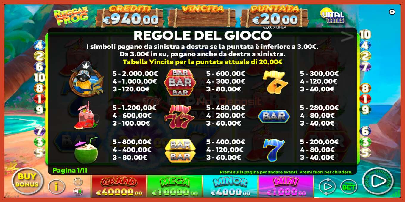 Captură de ecran pentru slot: Reggae Frog fara depozit, număr - 5