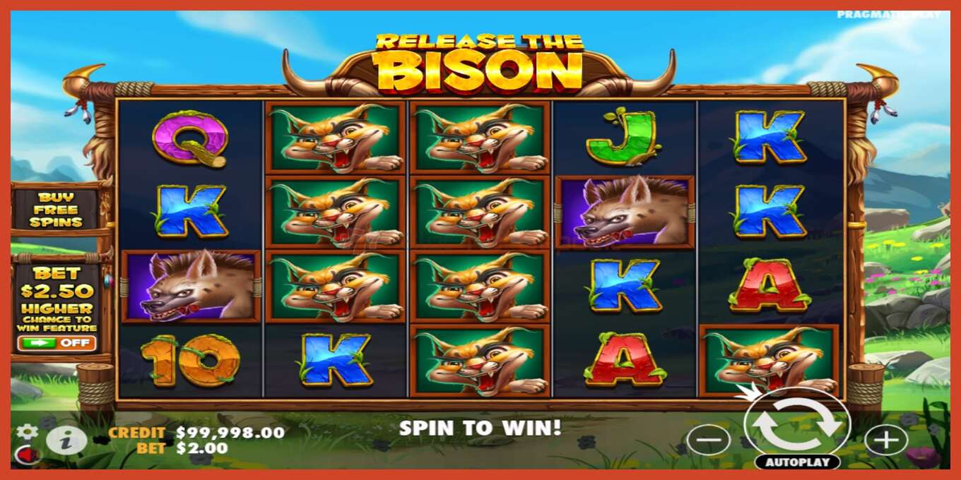 Tangkapan layar slot: Release the Bison tidak ada setoran, nomor - 1