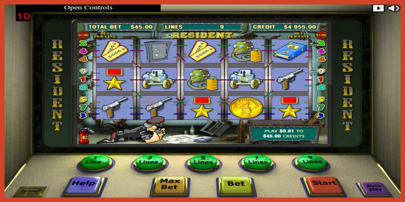 Slot screenshot: Resident no deposit, number - 1