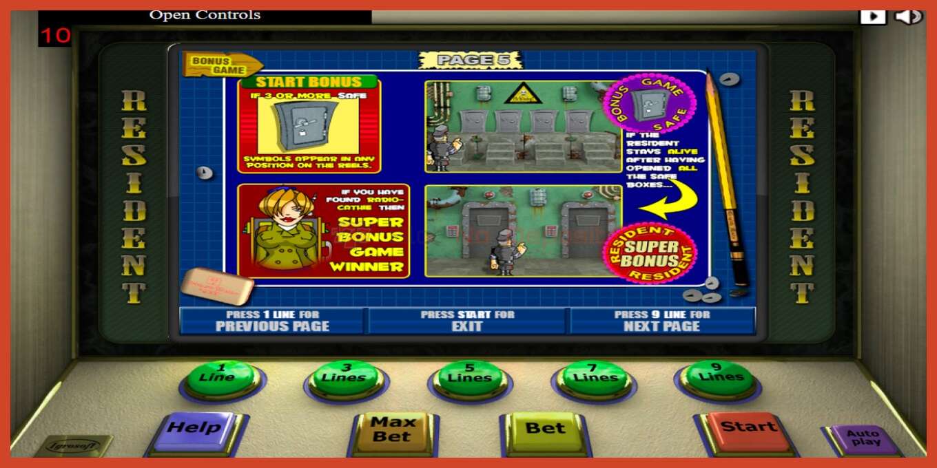 Slot screenshot: Resident no deposit, number - 6