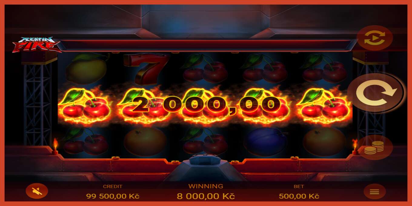 Slot screenshot: Respin Fire no deposit, number - 2