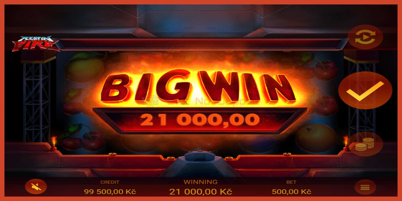 Slot screenshot: Respin Fire no deposit, number - 3