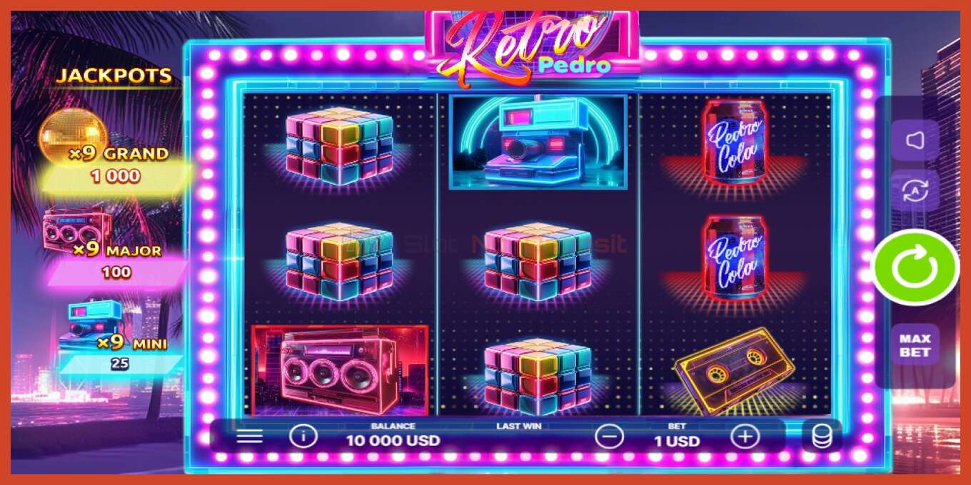 Captura de pantalla do slot: Retro Pedro sen depósito, número - 1