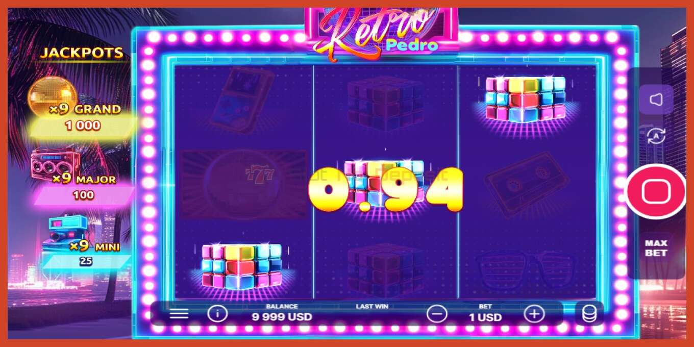 Slot screenshot: Retro Pedro no deposit, number - 2