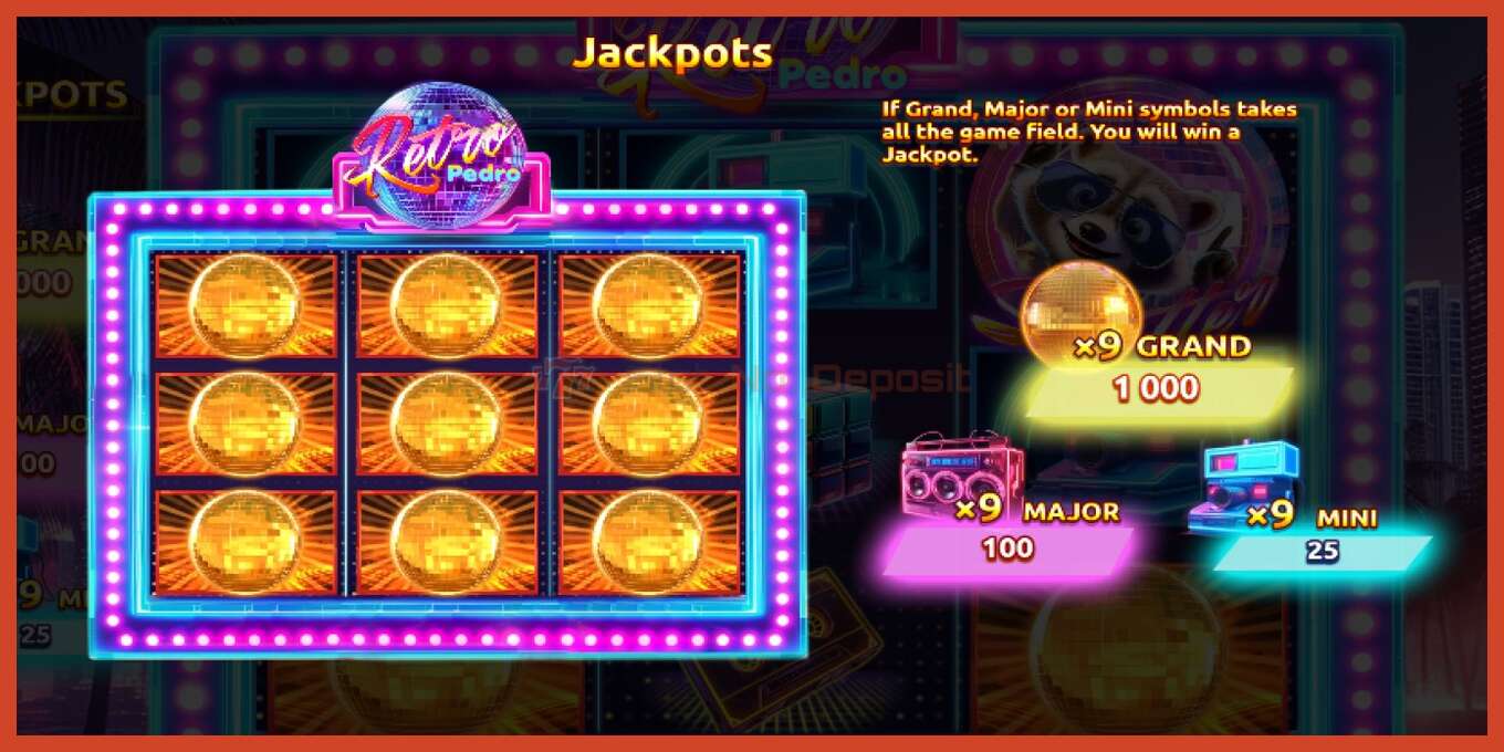 Slot screenshot: Retro Pedro no deposit, number - 5