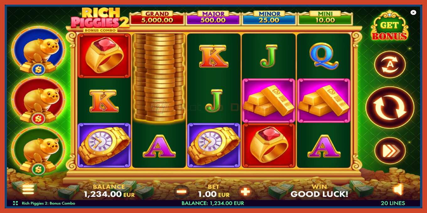 Slot screenshot: Rich Piggies 2: Bonus Combo no deposit, number - 2