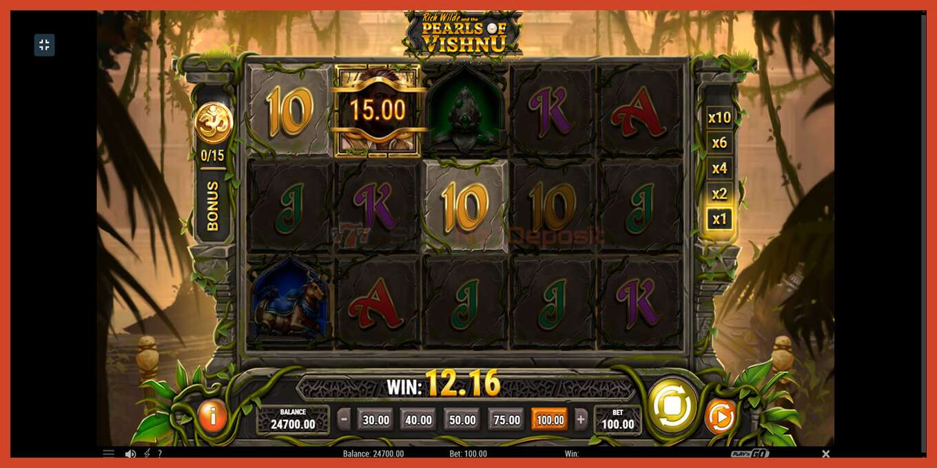 Slot screenshot: Rich Wilde and the Pearls of Vishnu no deposit, number - 2