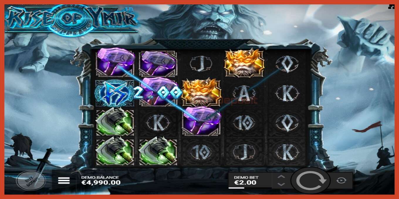 Slot screenshot: Rise of Ymir no deposit, number - 2