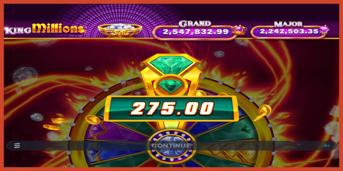 Slot screenshot: Rising Rewards King Millions no deposit, number - 4