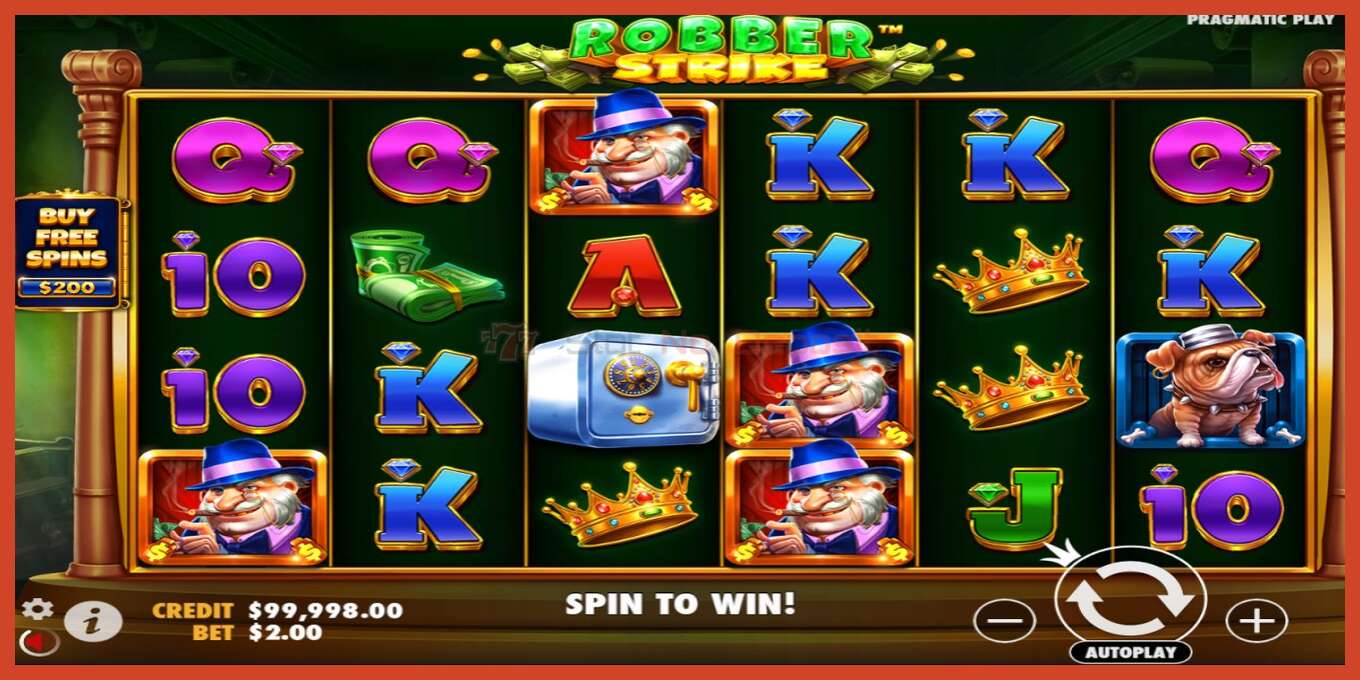 Slot screenshot: Robber Strike no deposit, number - 2